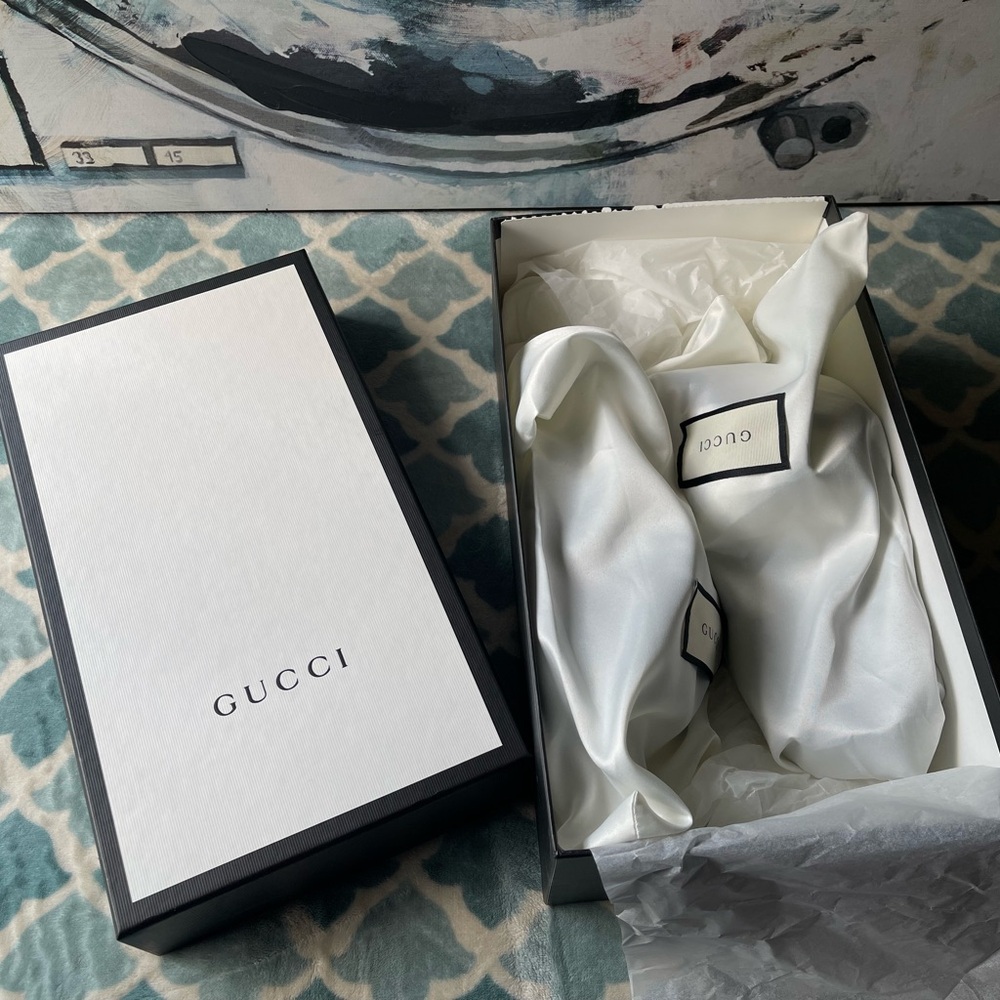 Gucci Striped Slides in Black with Red and Green - Picture 6 of 6